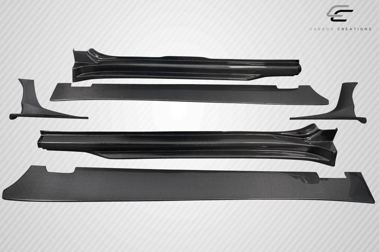 2015-2021 Subaru WRX STI Carbon Creations VRS Wide Body Side Skirt Rocker Panels - 6 Piece