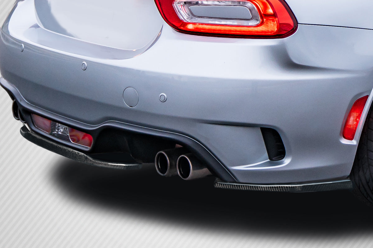 2017-2020 Fiat 124 Spider Carbon Creations Speed Rear Lip Spoiler Splitters - 3 Pieces (S)