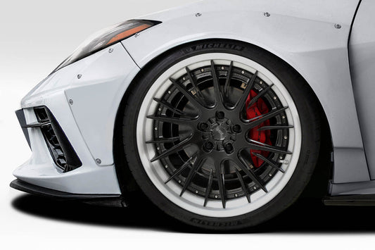 2020-2023 Chevrolet Corvette C8 Duraflex Gran Veloce Wide Body Side Skirt Rocker Panel Splitters - 2 Pieces