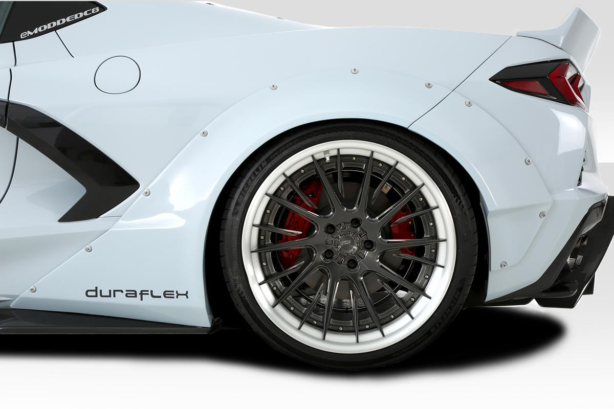 2020-2025 Chevrolet Corvette C8 Duraflex Gran Veloce Wide Body Rear Fender Flares - 4 Piece