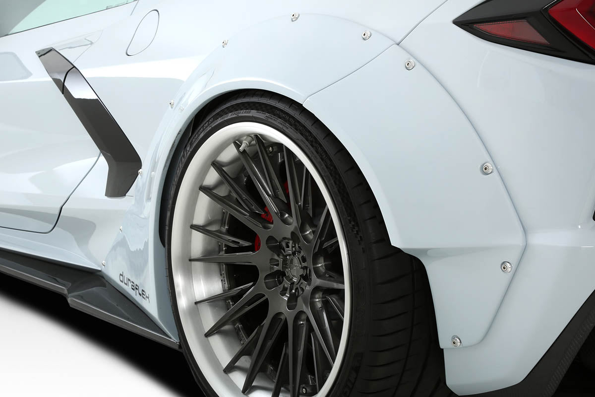 2020-2025 Chevrolet Corvette C8 Duraflex Gran Veloce Wide Body Rear Fender Flares - 4 Piece