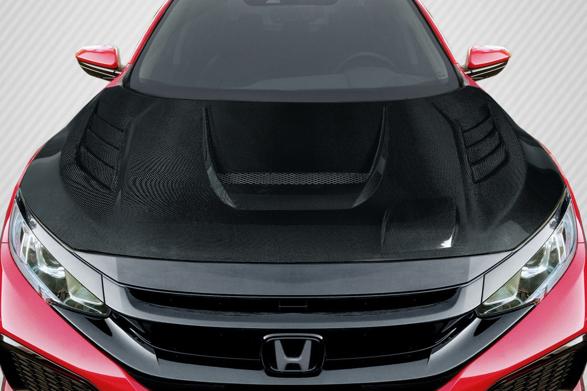 2016-2021 Honda Civic Carbon Creations Time Attack Hood - 1 Piece