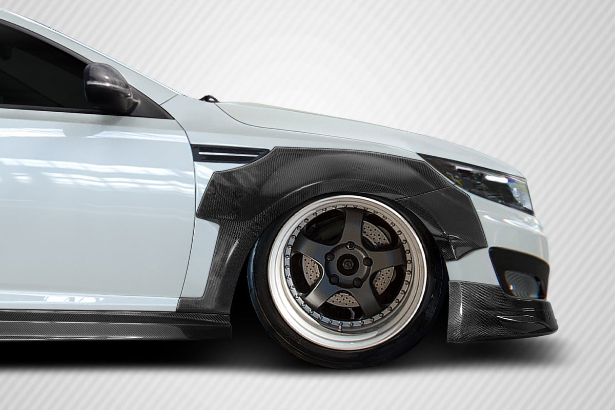 2011-2013 Kia Optima Carbon Creations CPR Body Kit - 14 Piece - Includes 116098 CPR Front Lip, 116247 CPR Side Skirts,, 116248 CPR Front Fender Flares, 116249 CPR Rear Fender Flares. 116246 CPR Rear Wing Spoiler  (S)