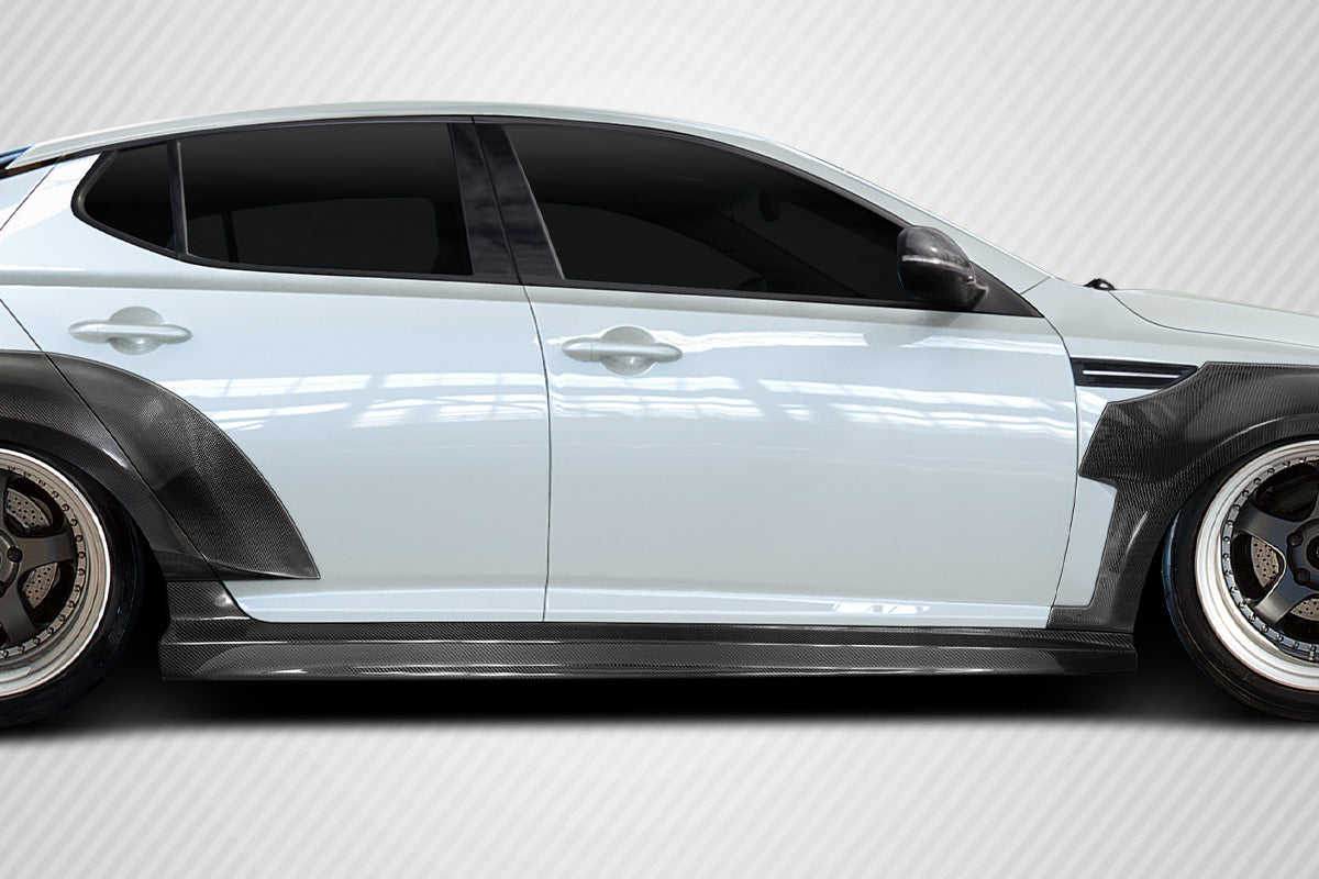 2011-2013 Kia Optima Carbon Creations CPR Body Kit - 14 Piece - Includes 116098 CPR Front Lip, 116247 CPR Side Skirts,, 116248 CPR Front Fender Flares, 116249 CPR Rear Fender Flares. 116246 CPR Rear Wing Spoiler  (S)