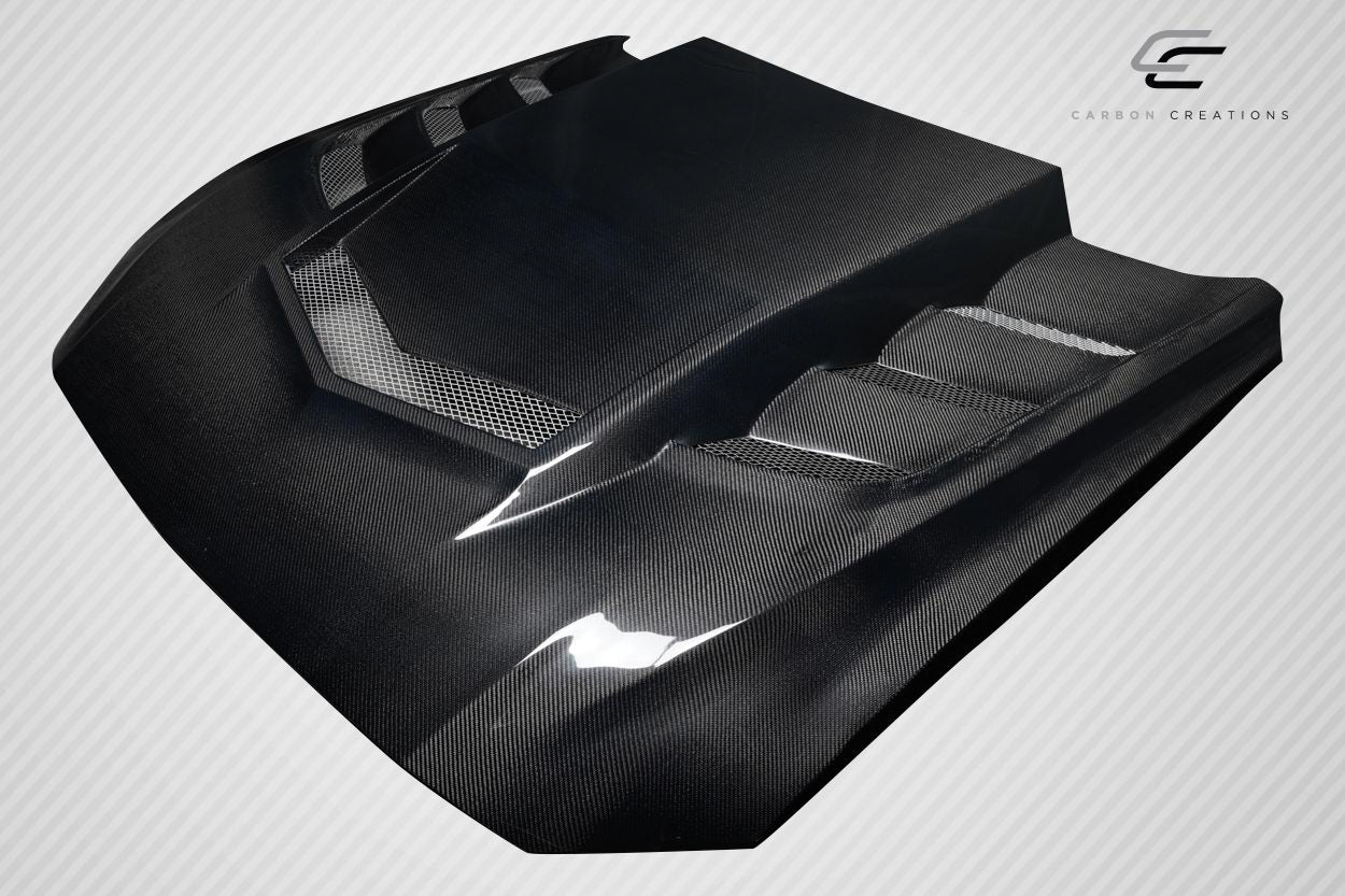 2018-2023 Ford Mustang Carbon Creations Interceptor Hood - 1 Piece