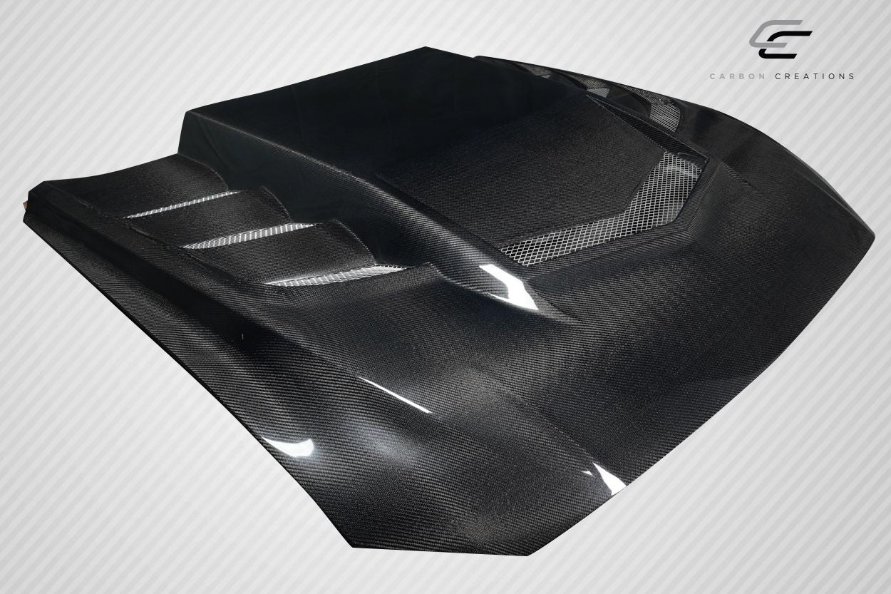 2018-2023 Ford Mustang Carbon Creations Interceptor Hood - 1 Piece