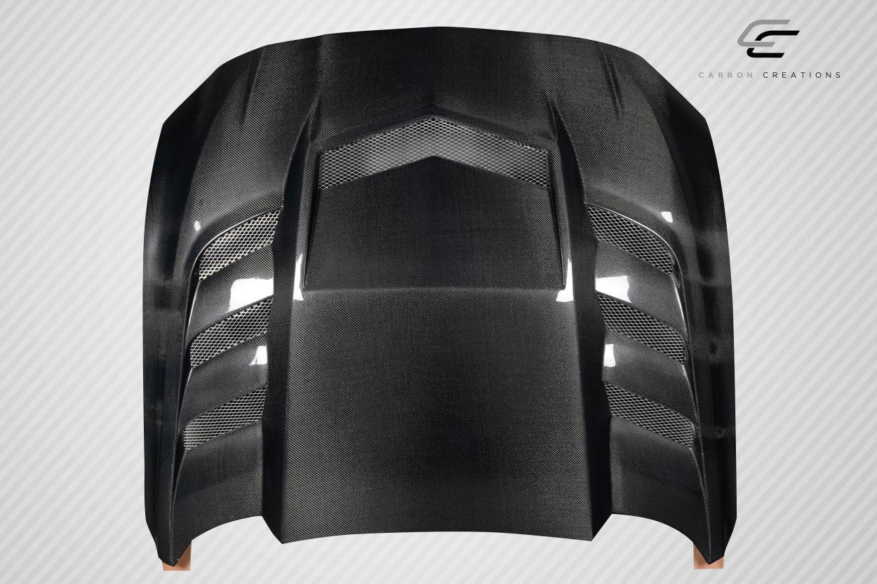 2018-2023 Ford Mustang Carbon Creations Interceptor Hood - 1 Piece