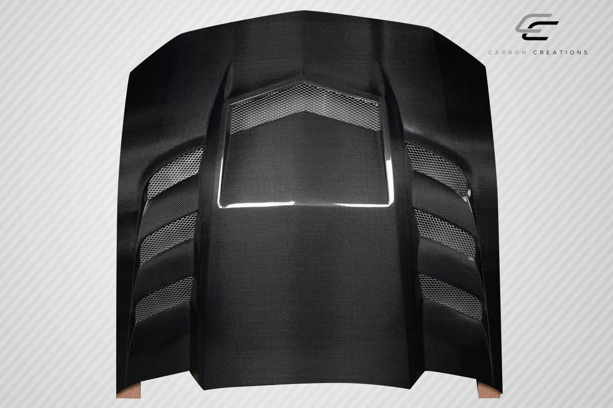 2005-2009 Ford Mustang Carbon Creations Interceptor Hood - 1 Piece
