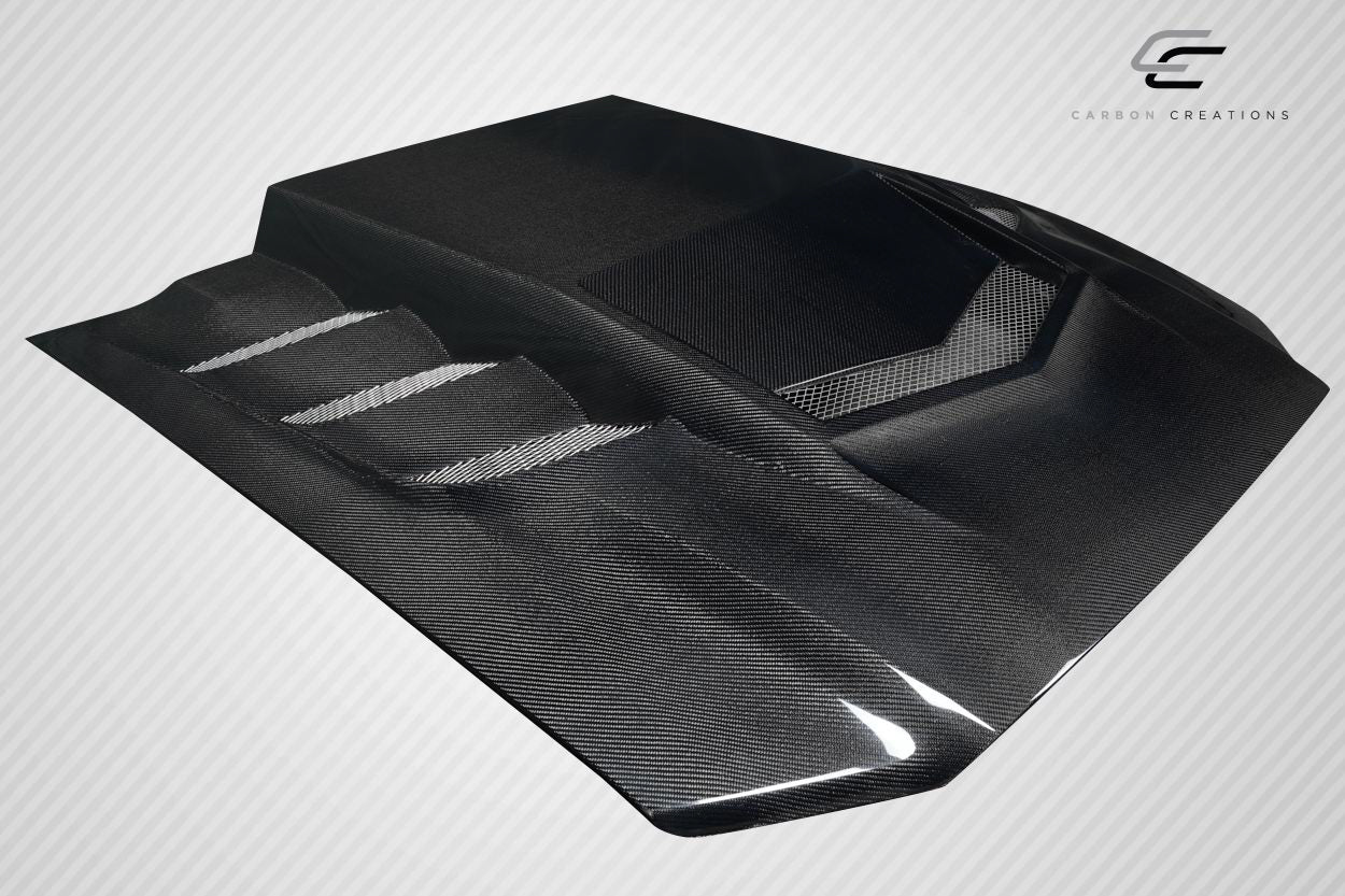 2013-2014 Ford Mustang Carbon Creations Interceptor Hood - 1 Piece