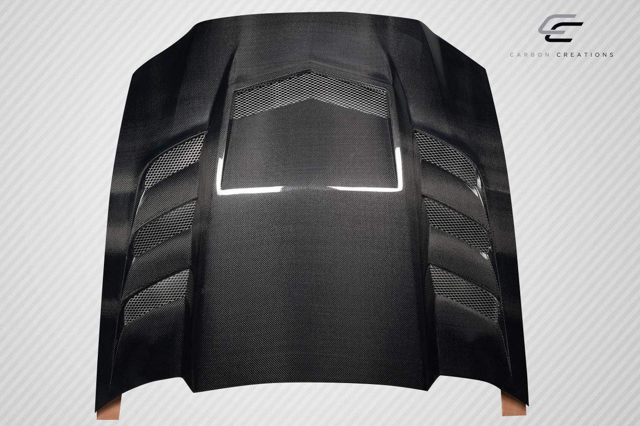 2013-2014 Ford Mustang Carbon Creations Interceptor Hood - 1 Piece