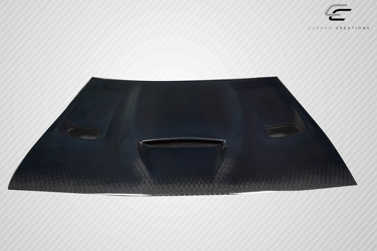 2008-2023 Dodge Challenger Carbon Creations Geo6ix Dritech Hellcat Look Hood - 1 Piece