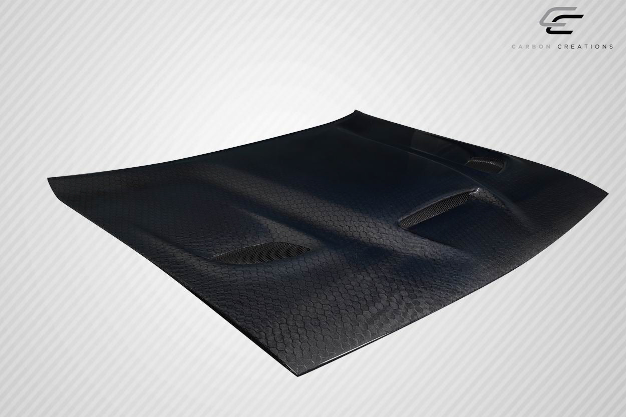 2008-2023 Dodge Challenger Carbon Creations Geo6ix Dritech Hellcat Look Hood - 1 Piece