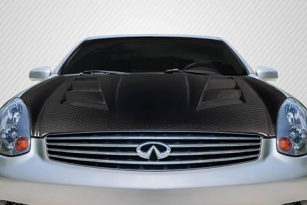 2003-2007 Infiniti G Coupe G35 Carbon Creations Geo6ix DriTech AM-S Hood - 1 Piece