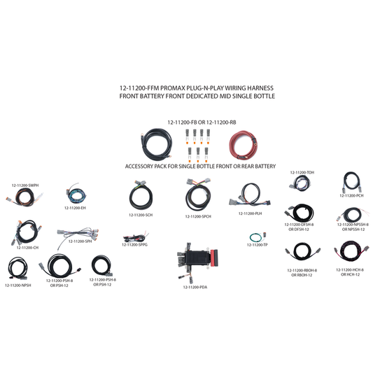 ProMax Plug-N-Play Wiring Harness - Battery Front � Dedicated Front � Mid Bottle Location