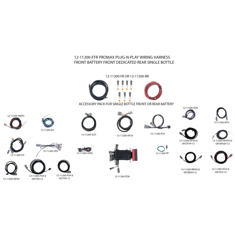 ProMax Plug-N-Play Wiring Harness - Battery Front � Dedicated Front � Rear Bottle Location