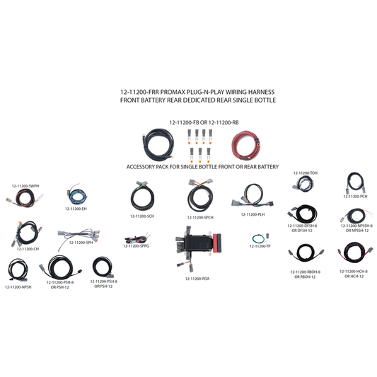 ProMax Plug-N-Play Wiring Harness - Battery Front � Dedicated Rear - Rear Bottle Location