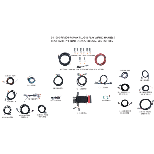 ProMax Plug-N-Play Wiring Harness - Battery Rear � Dedicated Front � Mid Bottle Location � Dual Bottles