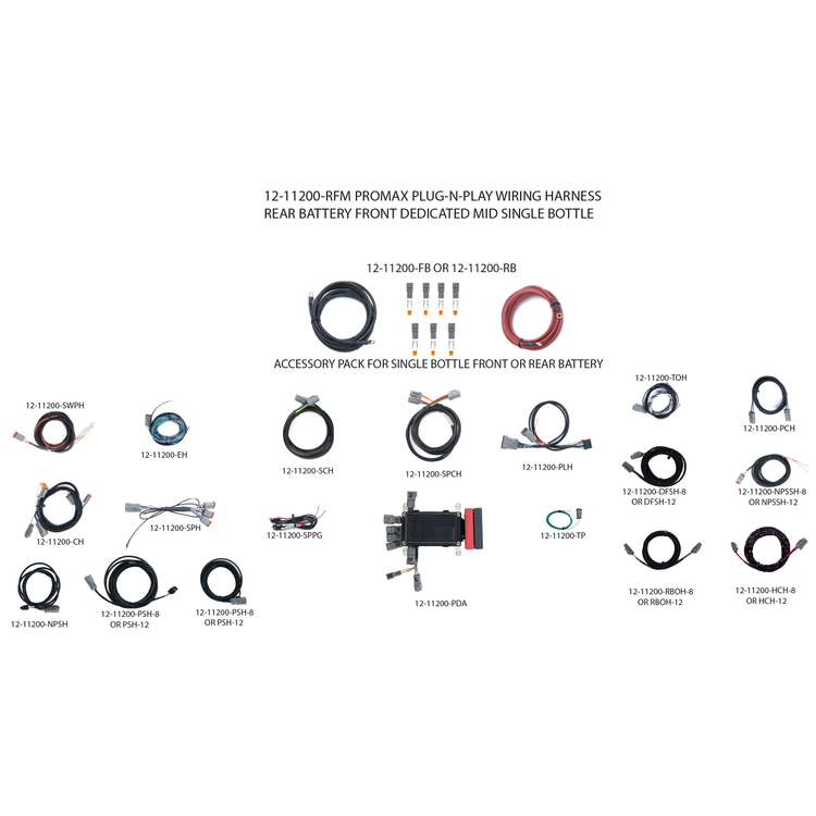 ProMax Plug-N-Play Wiring Harness - Battery Rear � Dedicated Front � Mid Bottle Location