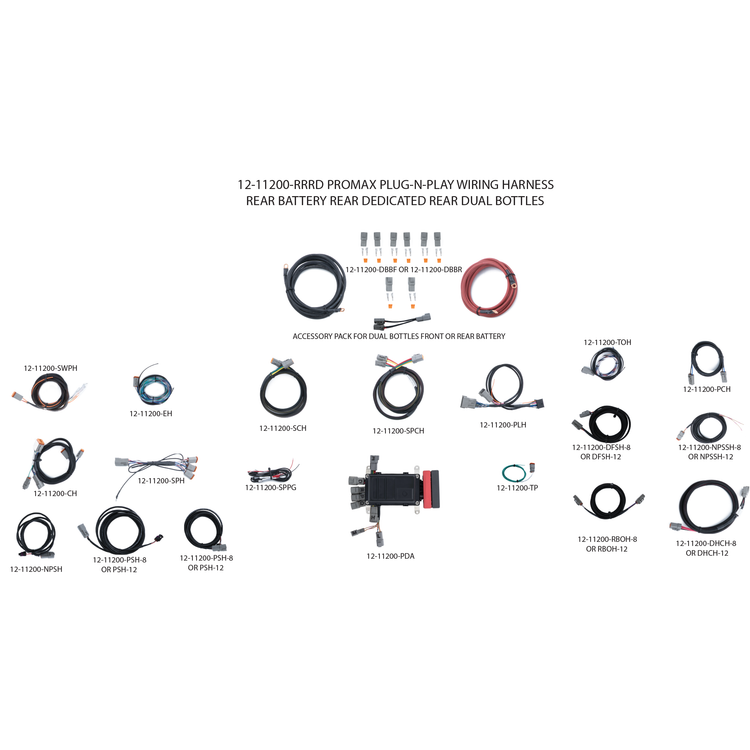 ProMax Plug-N-Play Wiring Harness - Battery Rear � Dedicated Rear- Rear Bottle Location � Dual Bottles