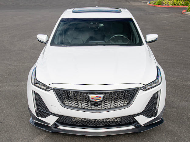2020-2024 CADILLAC CT5-V & CT5 SPORT | BLACKWING PACKAGE CARBON FIBER FRONT LIP SPLITTER CANARDS