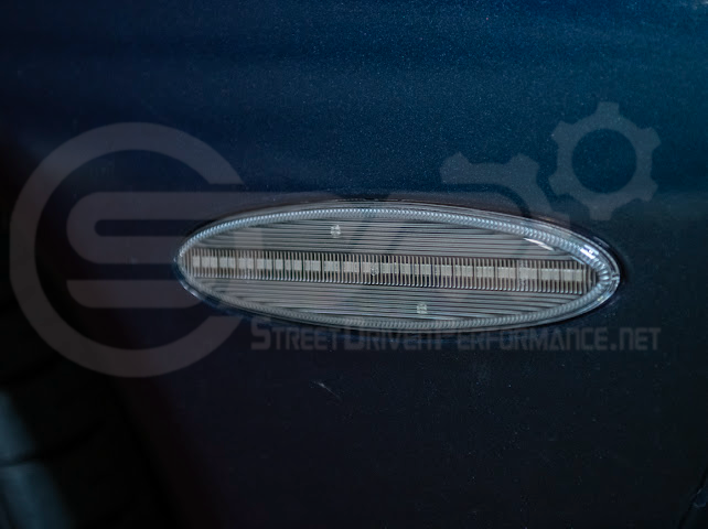 1997-2004 Chevrolet Corvette C5 | Rear Bumper Clear / Red / Black Lens Red LED Side Marker Lights Pair