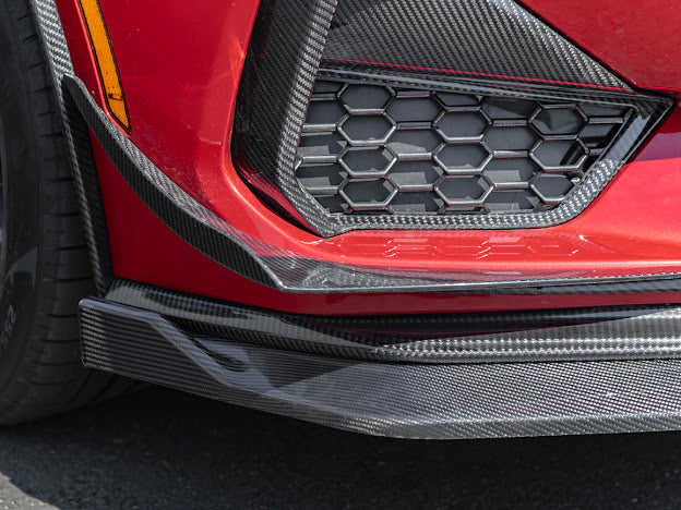 2024-UP FORD MUSTANG S650 | CARBON FIBER FRONT LIP SPLITTER GROUND EFFECTS