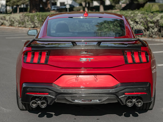2024-Up Ford Mustang S650 | GT Style CARBON FIBER Rear Bumper Diffuser