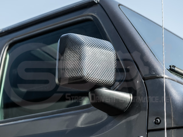 2018-UP JEEP WRANGLER GLADIATOR CARBON FIBER MIRROR CAP COVERS PAIR