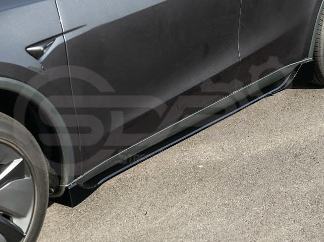 2025-UP TESLA MODEL Y | SDP TRACK STYLE SIDE SKIRTS ROCKER PANEL GROUND EFFECTS PAIR