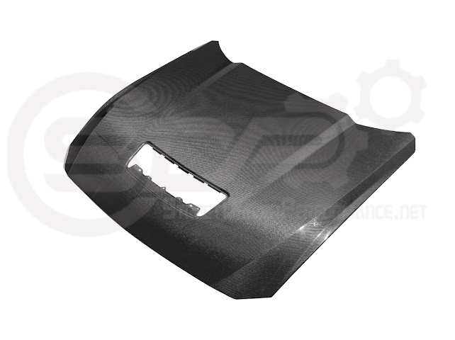 2024-Up Ford Mustang S650 | Factory Style CARBON FIBER Front Hood with Hood Vent (2 versions)