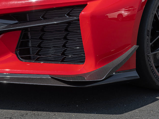 2023+ CHEVROLET CORVETTE C8 Z06 & E-RAY | CARBON FIBER FRONT SIDE CANARDS