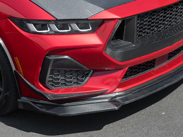 2024-UP MUSTANG S650 | CARBON FIBER FRONT LIP EXTENSION SPLITTER GROUND EFFECTS