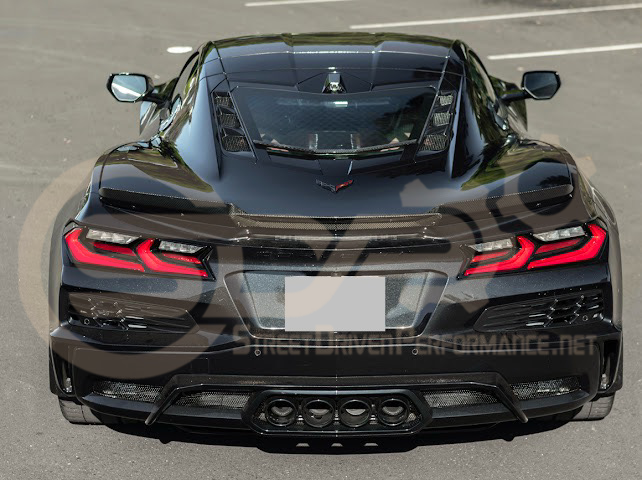 2023-Up CORVETTE C8 Z06 / E-RAY | CARBON FIBER REAR SPOILER WICKER BILL EXTENSION