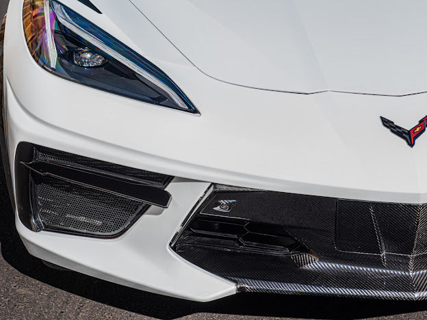 2020+ CHEVROLET CORVETTE C8 STINGRAY & Z51 | CARBON FIBER FASCIA PANEL GRILLE REPLACEMENT