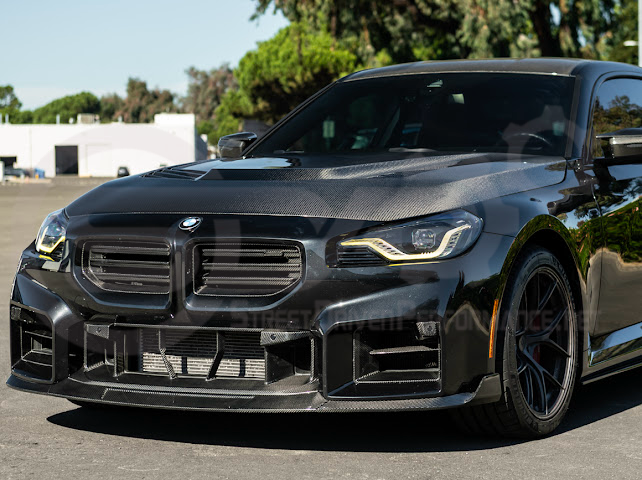2023-Up BMW G87 M2 | TR Style 3PCS Carbon Fiber Front Bumper Splitter Lip Ground Effects