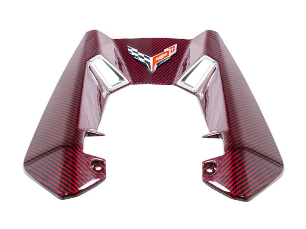 2023-Up Corvette C8 Z06 Coupe | RED CARBON FIBER Engine & Bay Panel Cover