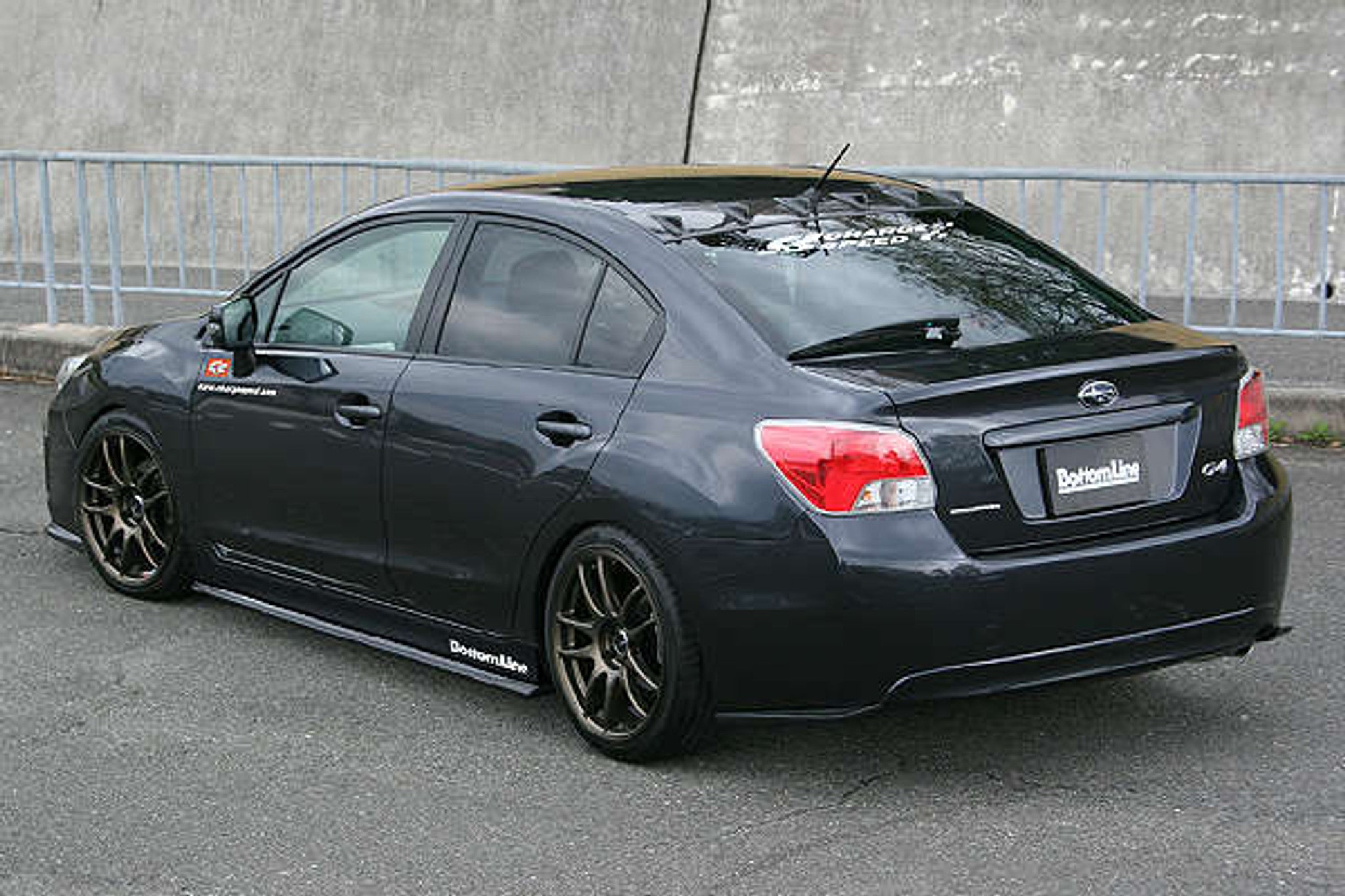 Charge Speed 2012-2015 Subaru Impreza Sedan GJ 4Dr Sedan Bottom Line Carbon Full Lip Kit with OEM Side Skirts Model