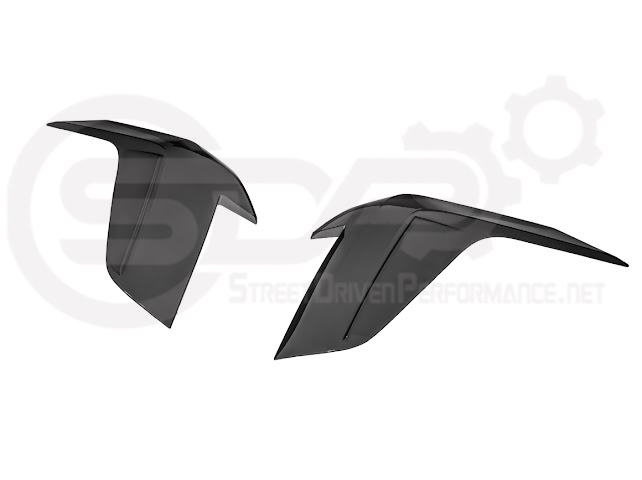 2020-Up Cadillac CT4 | SMOKE TINTED Rear Tail Light Trim Bezel Cover Pair