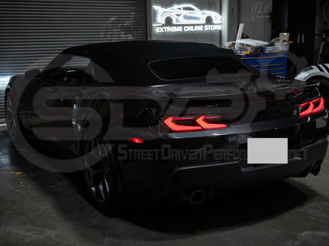 2014-2015 CHEVROLET CAMARO | GM C8 CORVETTE STYLE SEQUENTIAL SIGNAL LED REAR TAILLIGHT PAIR (CLEAR OR SMOKE TINTED LENSES)