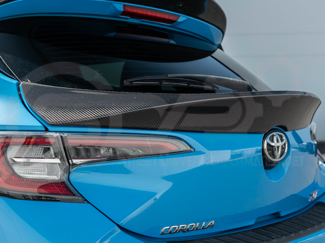2019-UP TOYOTA GR COROLLA | JDM SDP PERFORMANCE STYLE CARBON FIBER REAR HATCH MID WING SPOILER