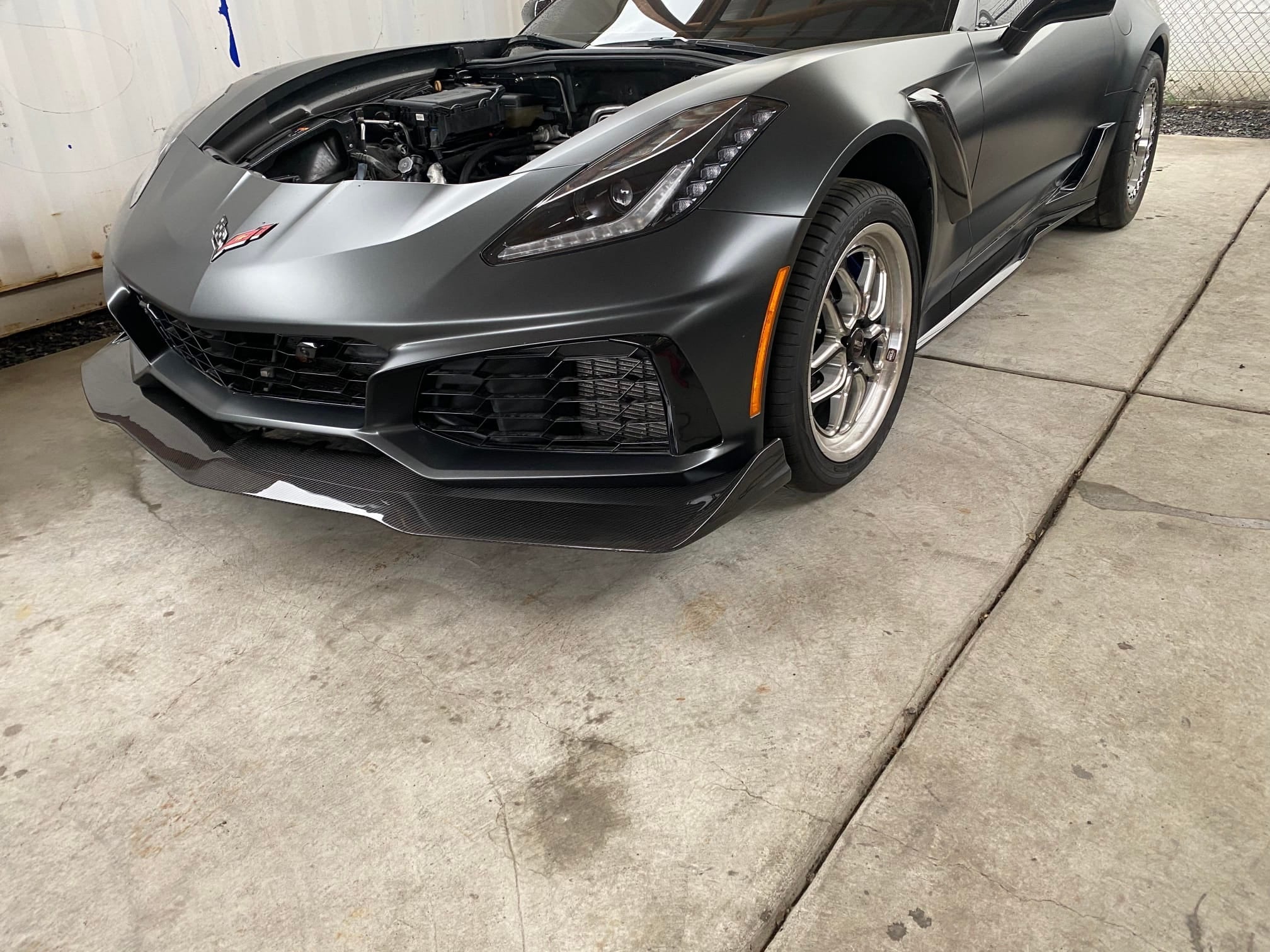 *USED* 2019 CHEVROLET CORVETTE C7 ZR1 CARBON FIBER FRONT LIP SPLITTER GROUND EFFECTS