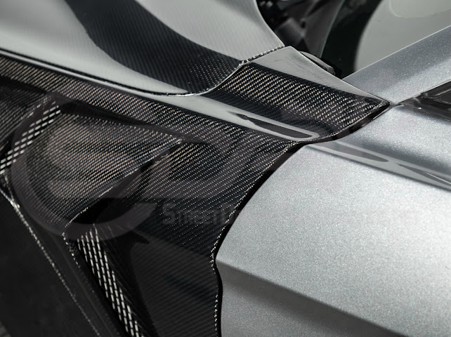 2018-2023 FORD MUSTANG S550 | GTD STYLE FRONT SIDE VENTED FENDERS (CARBON FIBER OR PRIMED BLACK)