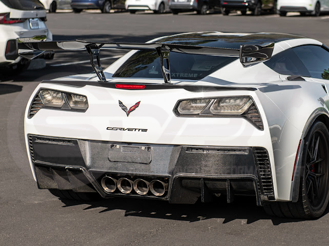 2014-2019 CHEVROLET CORVETTE C7 | ZR1 ZTK CONVERSION PACKAGE REAR SPOILER HIGH WING WITH WING RISER