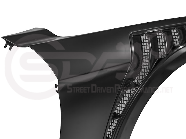2018-2023 Ford Mustang S550 | GTD Style Primed Black Front Side Vented Fenders