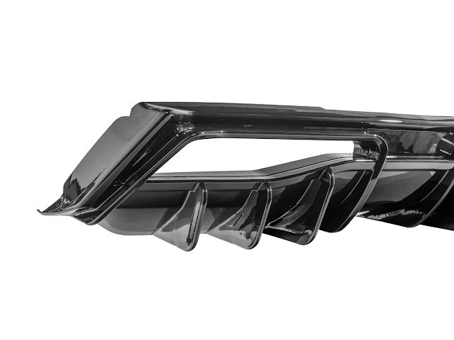 2020-UP CHEVROLET CORVETTE C8 GLOSSY BLACK REAR *ADD-ON*  BUMPER DIFFUSER