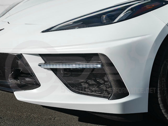 2020-UP CORVETTE C8 STINGRAY & Z51 | SEQUENTIAL FRONT GRILLE LED DRL LIGHT BAR BEZEL INSERTS PAIR