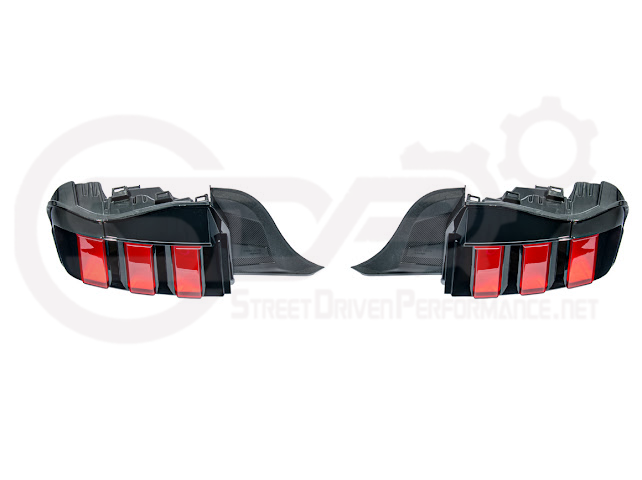 2024-Up Ford Mustang S650 | EURO Style Sequential Signal LED Clear Lenses Rear Taillights Pair