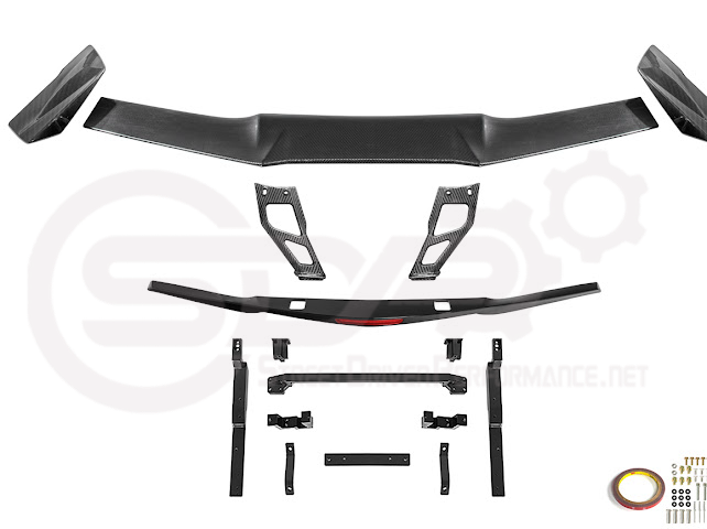 2014-2019 CHEVROLET CORVETTE C7  | EXTENDED REAR HIGH SPOILER WITH WING RISER