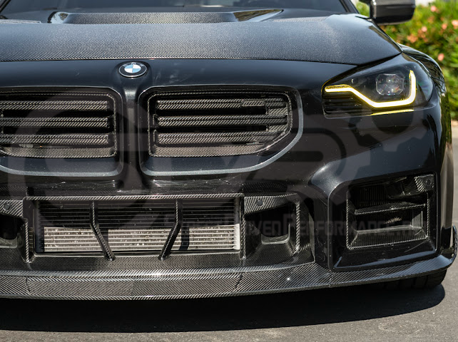 2023-Up BMW G87 M2 | TR Style 3PCS Carbon Fiber Front Bumper Splitter Lip Ground Effects
