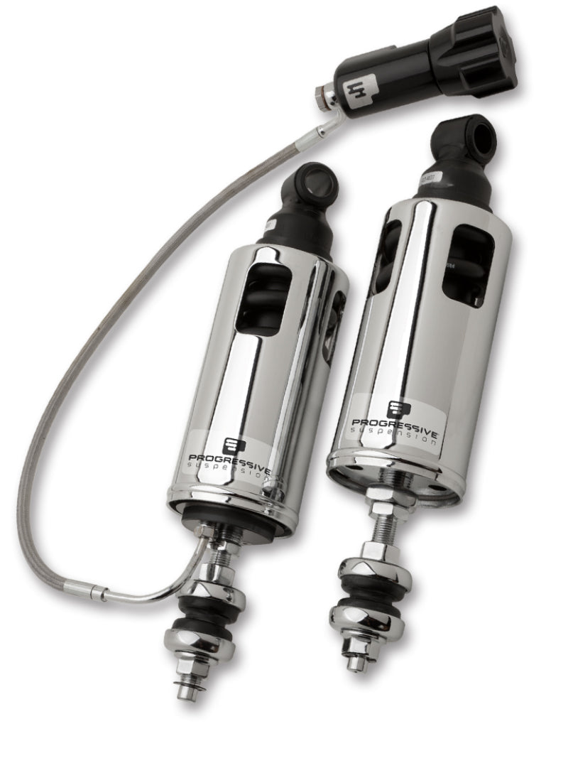 Progressive 89-99 Harley-Davidson Softail 422 Series Shocks w/RAP - Chrome